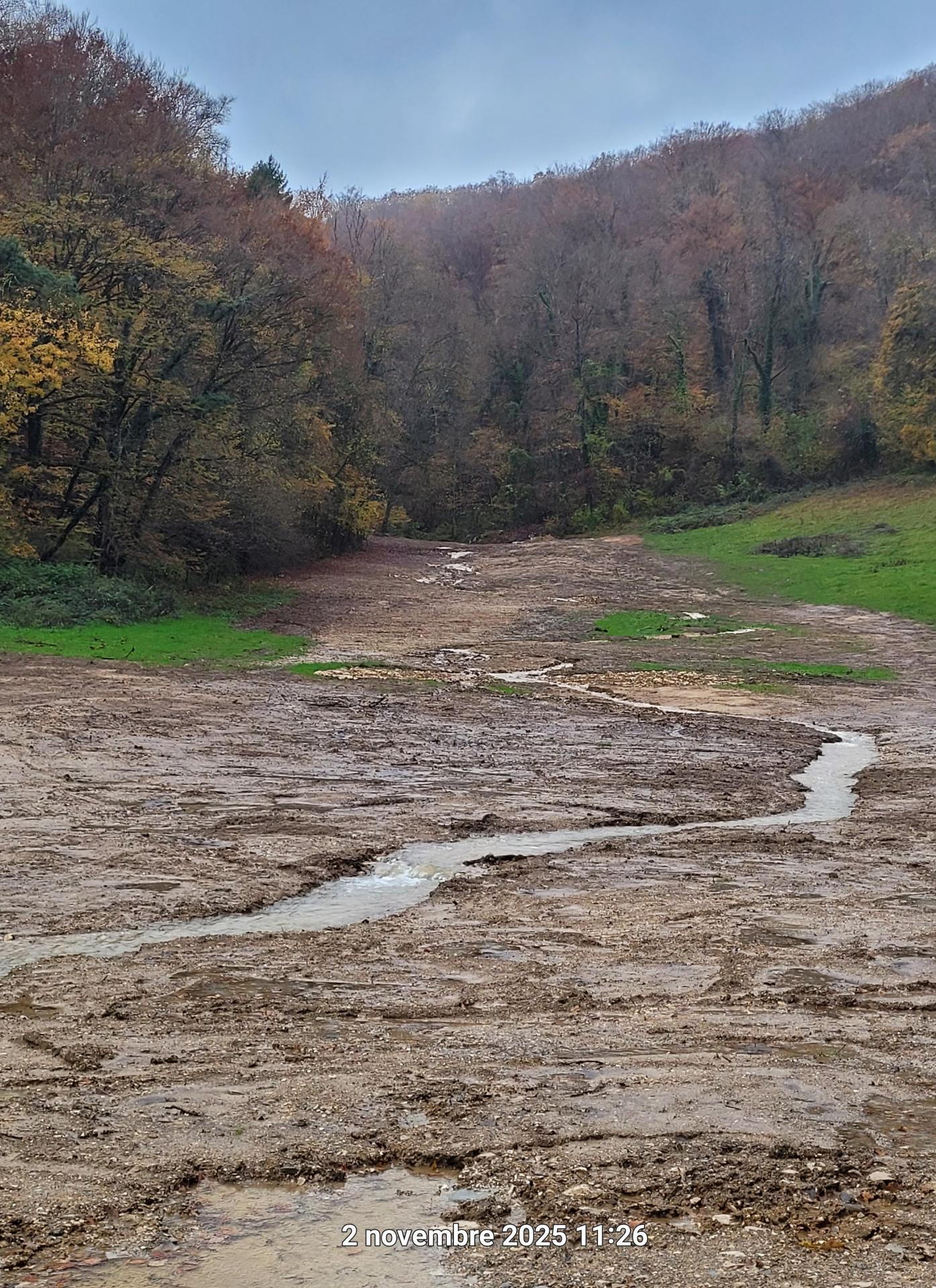 la source par forte pluie